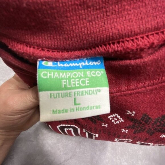 VTG Carolina Gamecocks Champion Sweatshirt Adult Large Red Holiday Vibes Snow - Picture 9 of 10